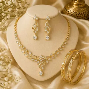 Gold Plated Bridal Necklace Set