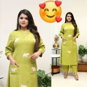 Cotton Kurti With Pants Set