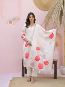 Printed Kurta Pant & Dupatta Set