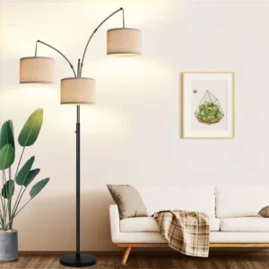 American Style Triple Head Dimmable LED Floor Lamp for Living Room