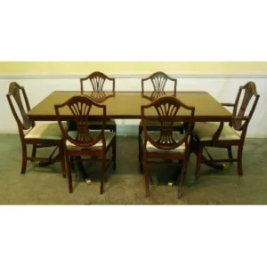 Teak Wood Dining Table With 6 Chairs