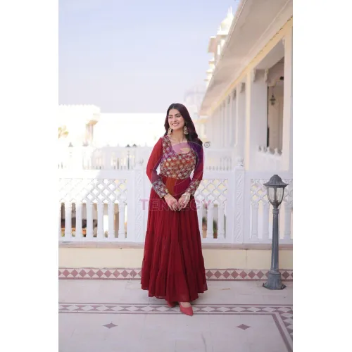 Blooming Georgette Gown