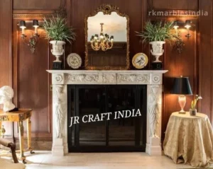 White Marble Fireplace