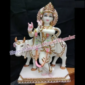 Marble Gau Gopal Krishna Statue
