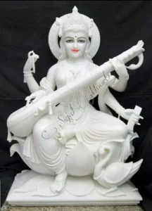 Marble Saraswati Mata Statue