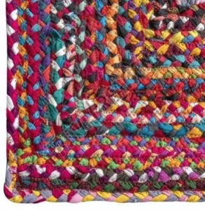 Multicolor Hand Woven Multi Cotton Rug