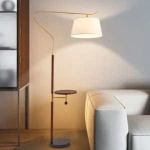 Nordic Minimalist LED Fabric Shade Floor Lamp for Living Room