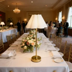 Cordless Metal Touch Table Lamp with LED Bulb for Restaurants