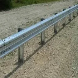 Silver Galvanised Crash Barrier