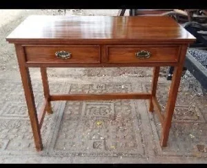 Crossbar Leg Dual Drawer Utility Table