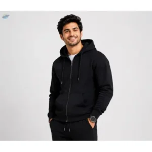 Mens Black Zipper Hoodies
