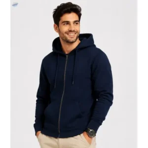 Mens Navy Blue Zipper Hoodies