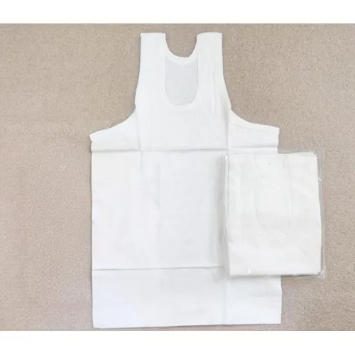 White Cotton Sleeveless Vest